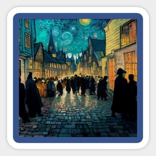 Starry Night in Diagon Alley Sticker